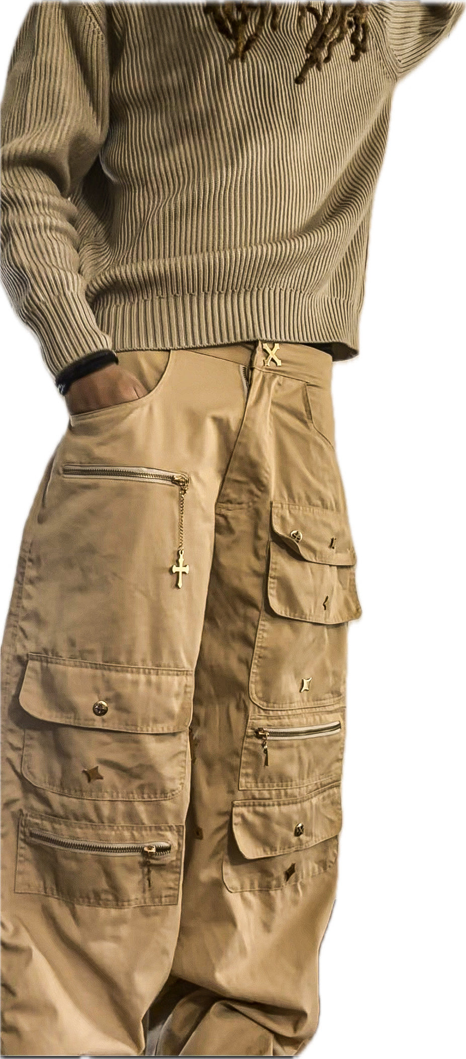 "Golden Cross" Cargo Pants